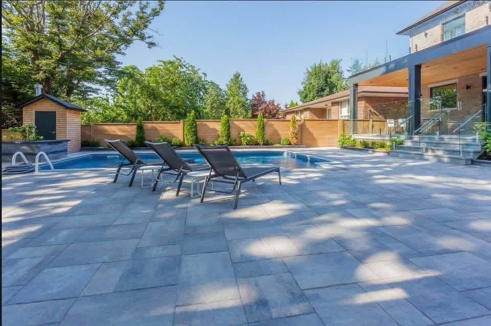 Luxury Poolside Patio & Interlocking Landscape