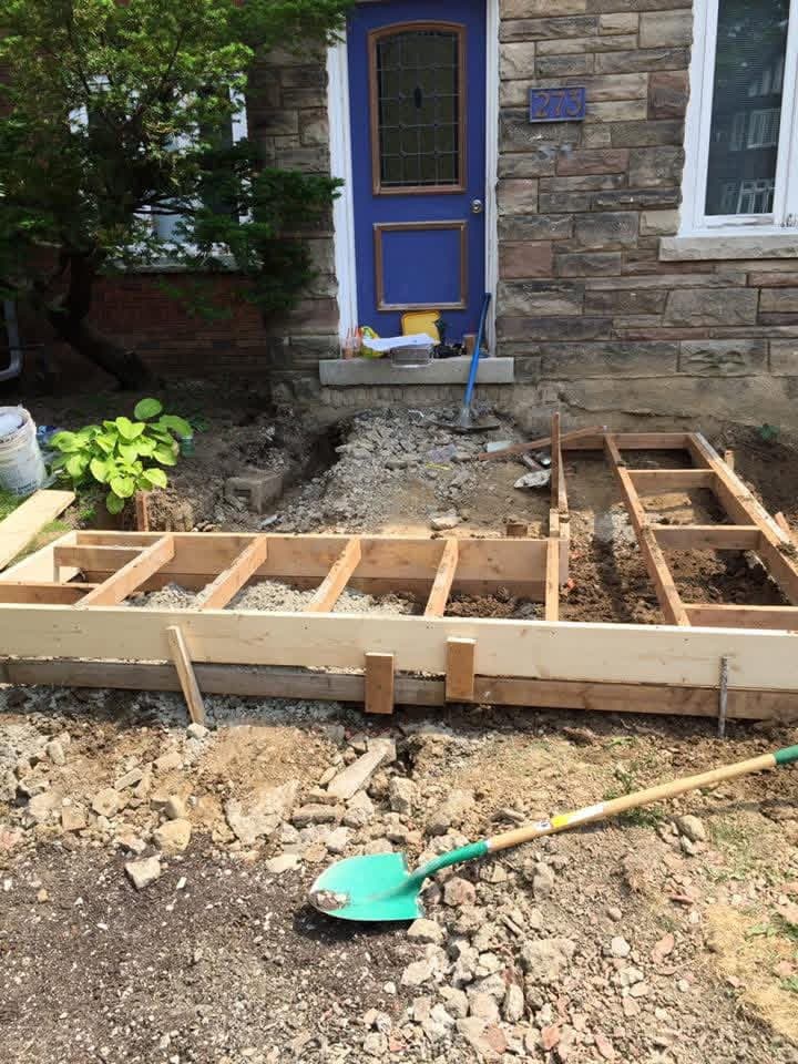 Front Porch Framing & Structural Step Foundation